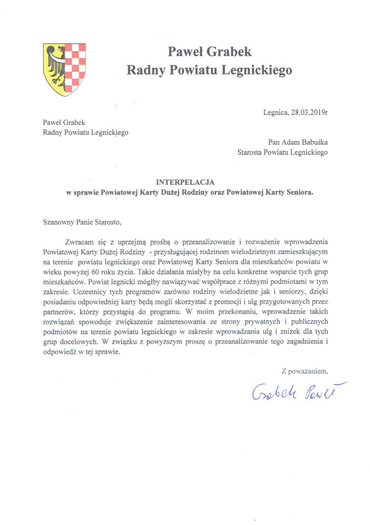Interpelacja-Karta Dużej Rodziny